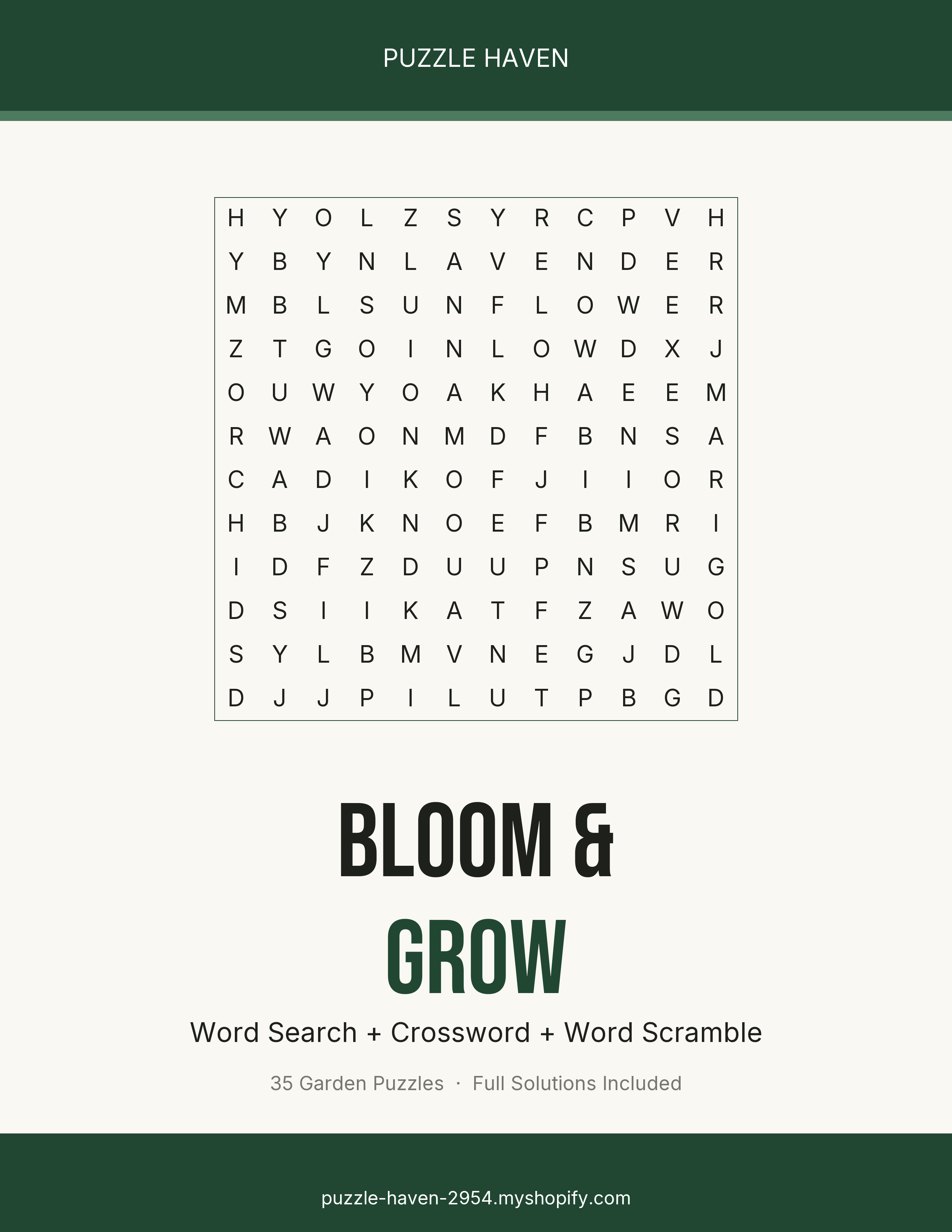 Bloom and Grow Puzzle Pack cover