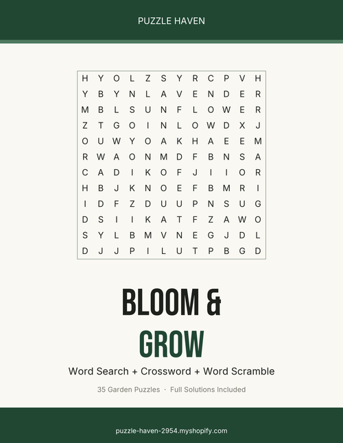 Bloom and Grow Puzzle Pack cover