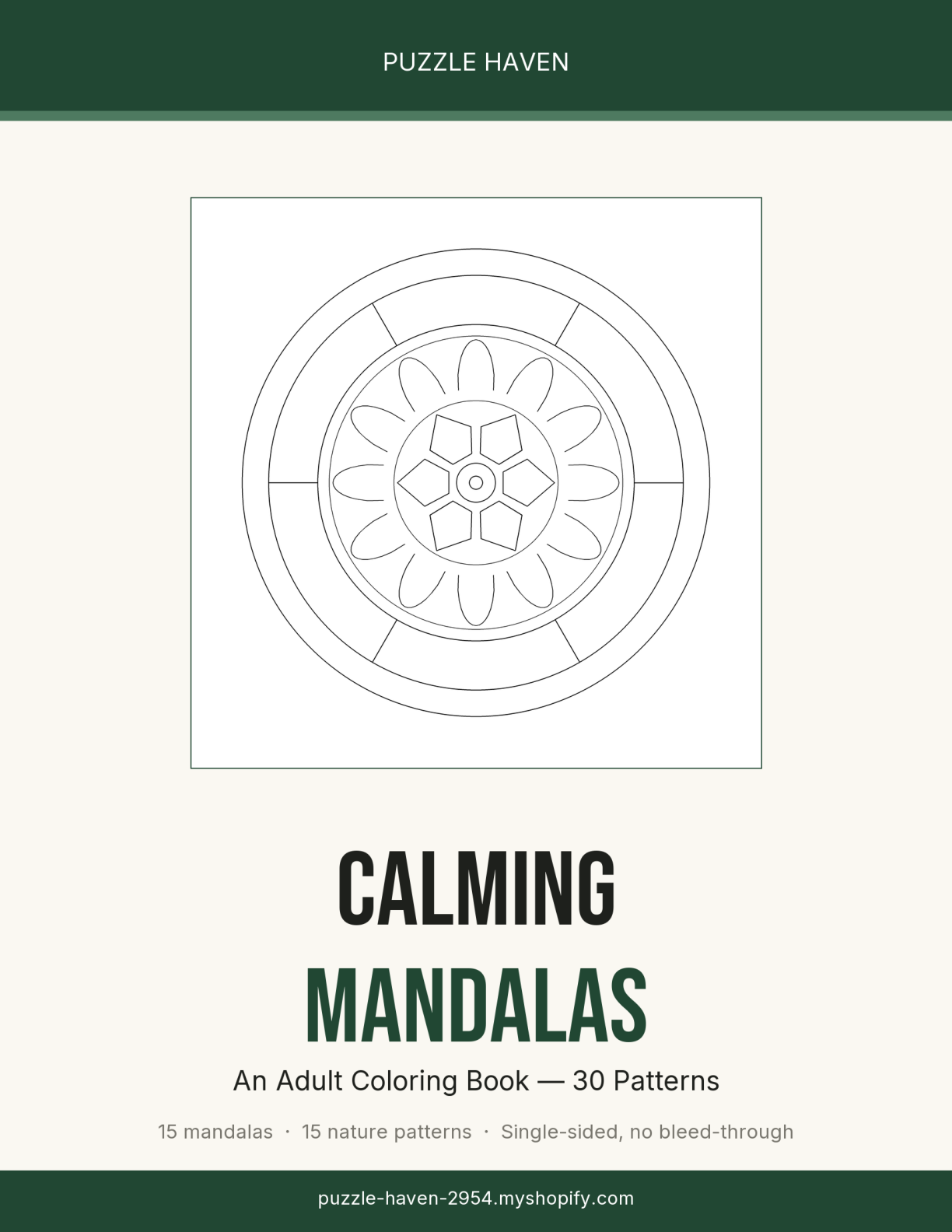 Calming Mandalas Coloring Book cover