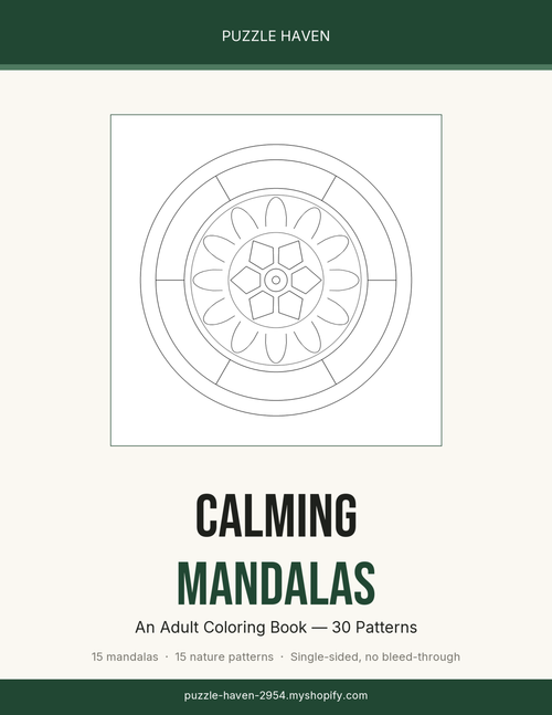 Calming Mandalas Coloring Book cover