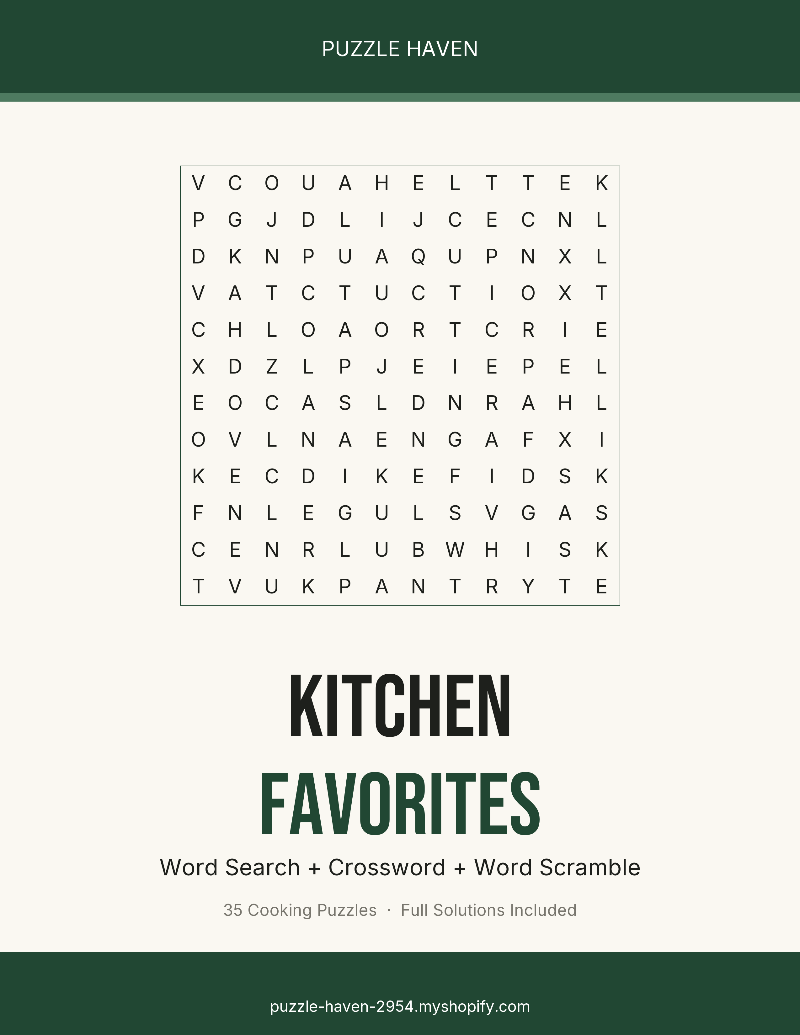 Kitchen Favorites Puzzle Pack cover
