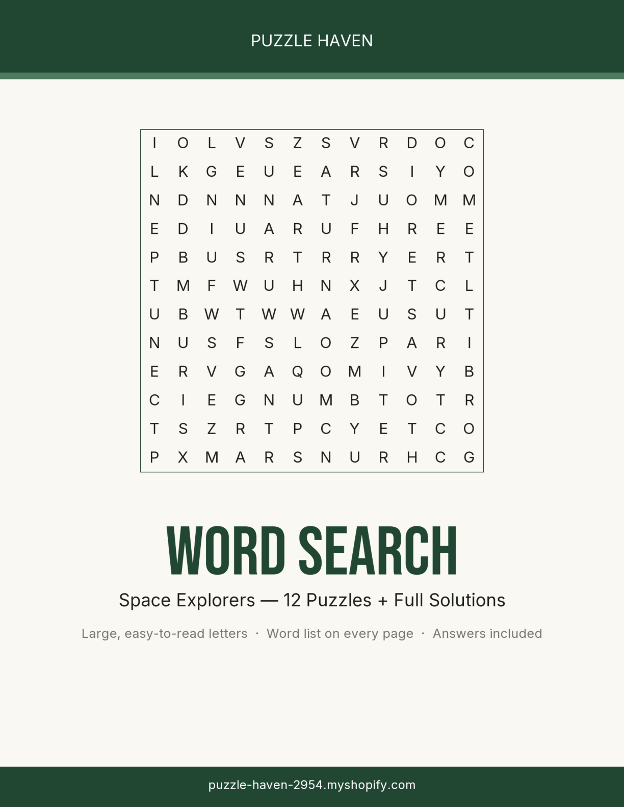 Space Explorers Word Search Book cover