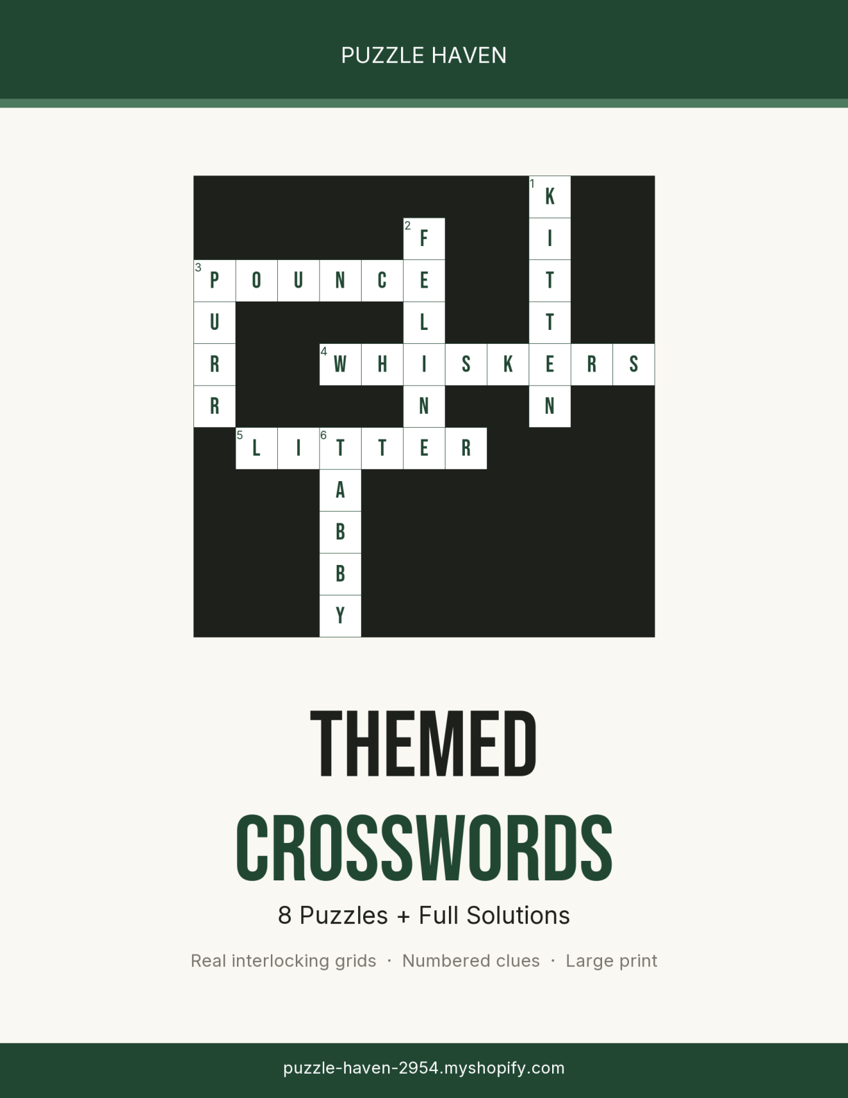 Themed Crossword Puzzle Book cover