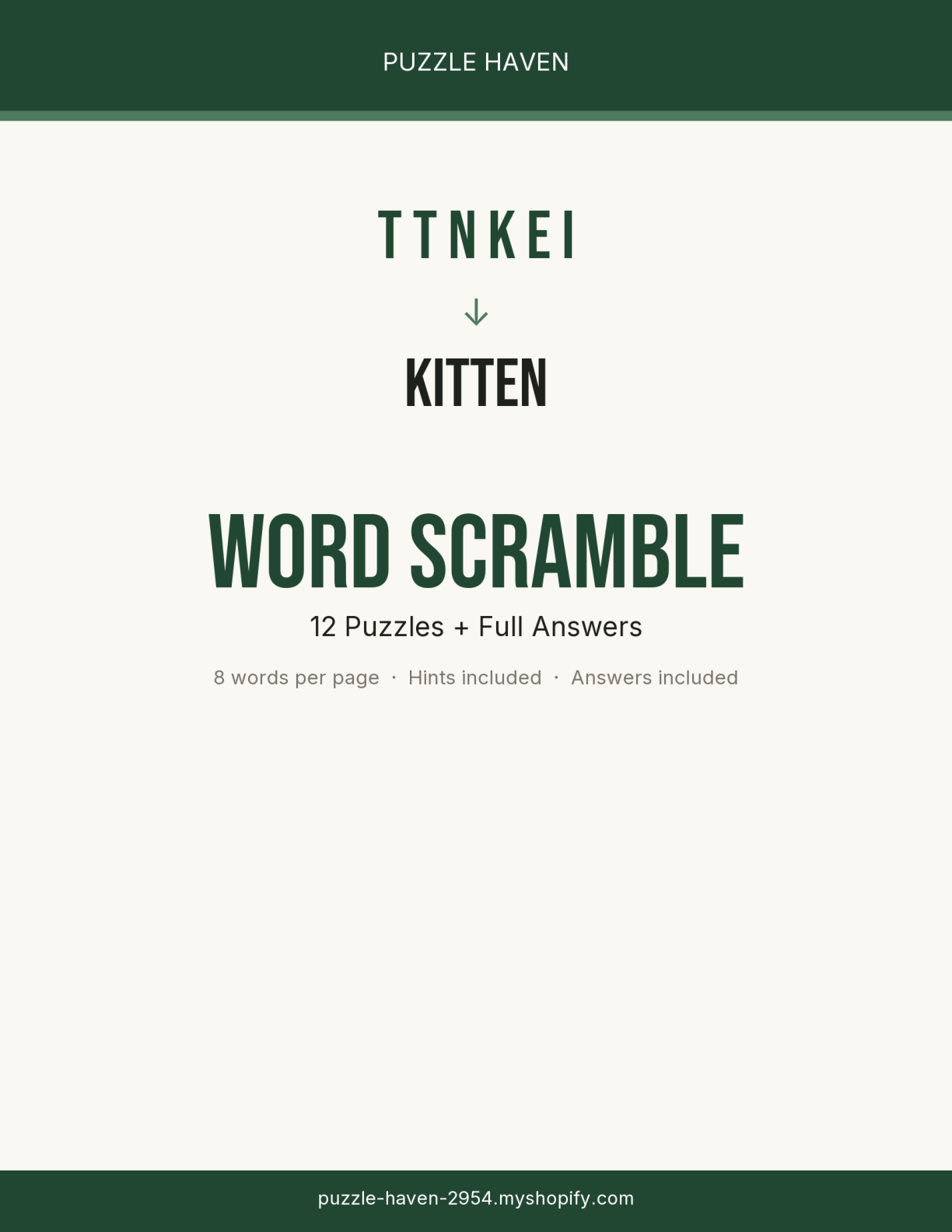 Word Scramble Puzzle Book cover
